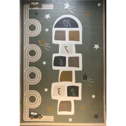 سجاد تركي اطفال كيدز بلاس 41653A اللون اخضر فاتح مقاس 80*150
