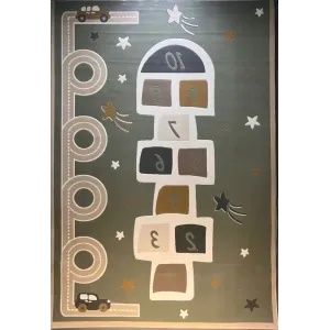 سجاد تركي اطفال كيدز بلاس 41653A اللون اخضر فاتح مقاس 120*170