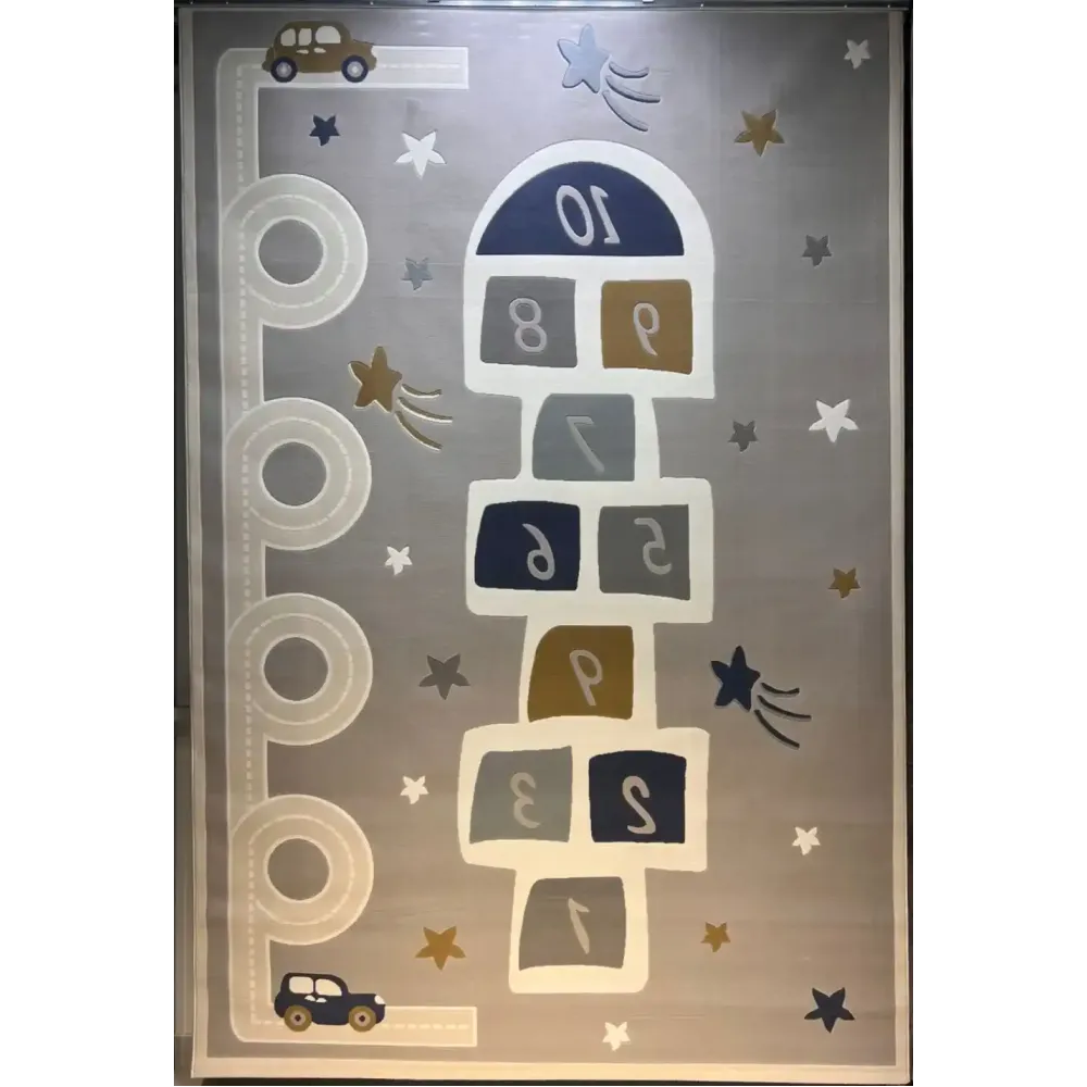 سجاد تركي اطفال كيدز بلاس 41653A اللون رصاصي فاتح مقاس 150*220