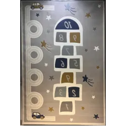 سجاد تركي اطفال كيدز بلاس 41653A اللون رصاصي فاتح مقاس 150*220