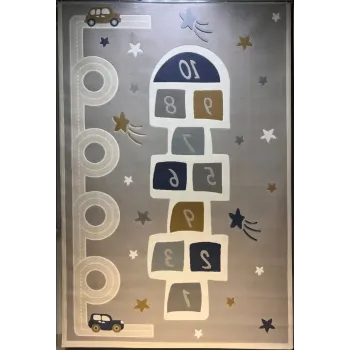 سجاد تركي اطفال كيدز بلاس 41653A اللون رصاصي فاتح مقاس 200*300