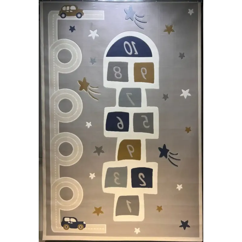 سجاد تركي اطفال كيدز بلاس 41653A اللون رصاصي فاتح مقاس 150*220