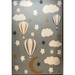 سجاد تركي اطفال كيدز بلاس 441558A اللون سماوي فاتح مقاس 80*150
