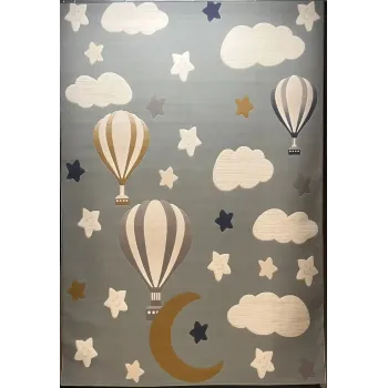 سجاد تركي اطفال كيدز بلاس 441558A اللون سماوي فاتح مقاس 80*150