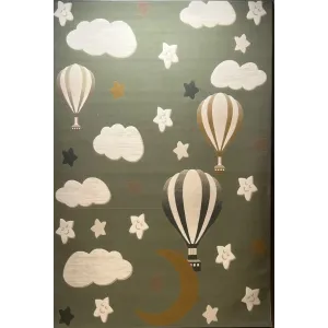 سجاد تركي اطفال كيدز بلاس 441558A اللون اخضر فاتح مقاس 120*170