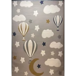 سجاد تركي اطفال كيدز بلاس 441558A اللون رصاصي فاتح مقاس 80*150