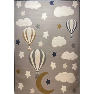 سجاد تركي اطفال كيدز بلاس 441558A اللون رصاصي فاتح مقاس 120*170