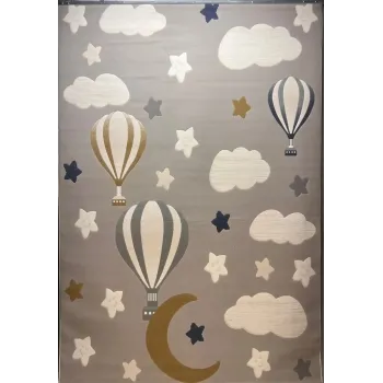 سجاد تركي اطفال كيدز بلاس 441558A اللون رصاصي فاتح مقاس 150*220