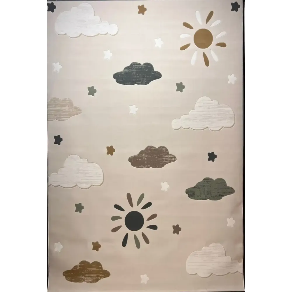 سجاد تركي اطفال كيدز بلاس 41565A اللون كريم مقاس 80*150