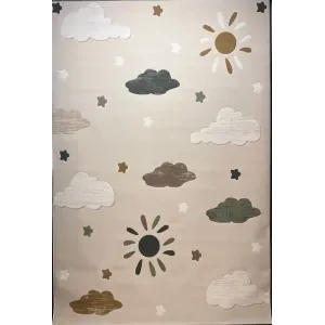 سجاد تركي اطفال كيدز بلاس 41565A اللون كريم مقاس 120*170