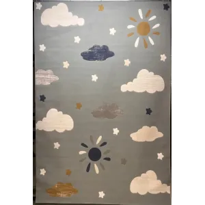 سجاد تركي اطفال كيدز بلاس 41565A اللون سماوي فاتح مقاس 120*170