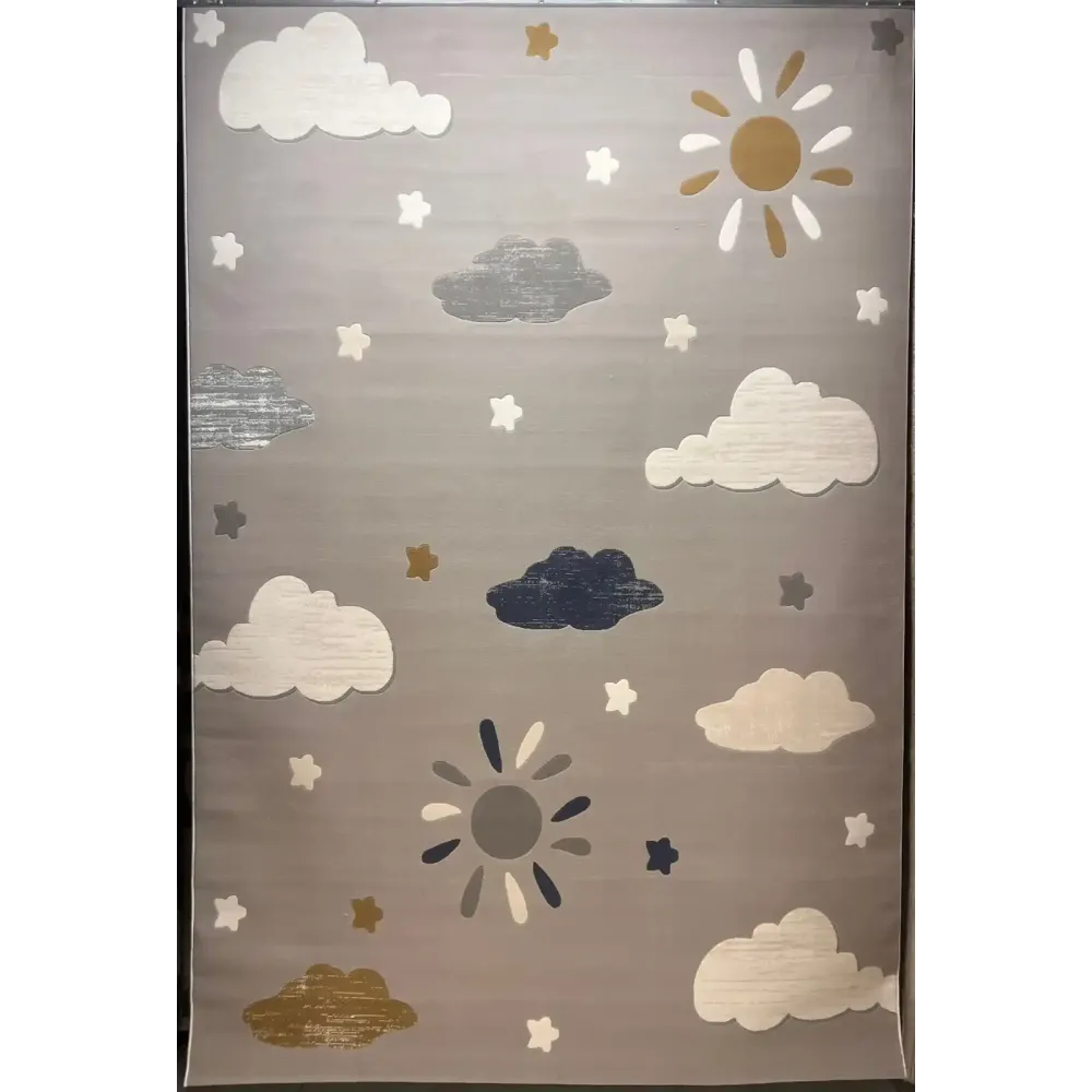 سجاد تركي اطفال كيدز بلاس 41565A اللون رصاصي فاتح مقاس 80*150