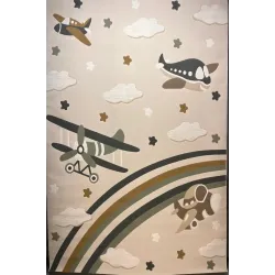 Turkish childrens rug Kids Plus 42365A cream size 80*150
