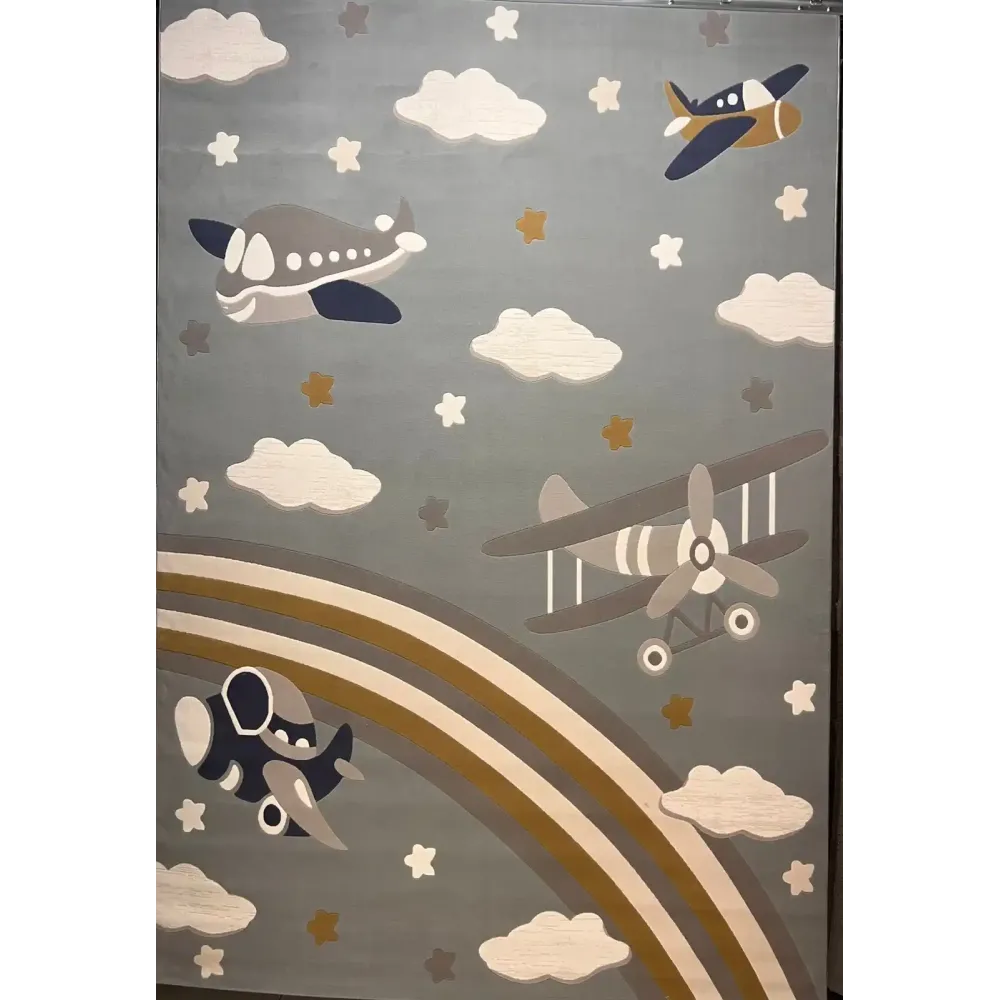 Turkish childrens rug Kids Plus 42365A Light blue size 120*170