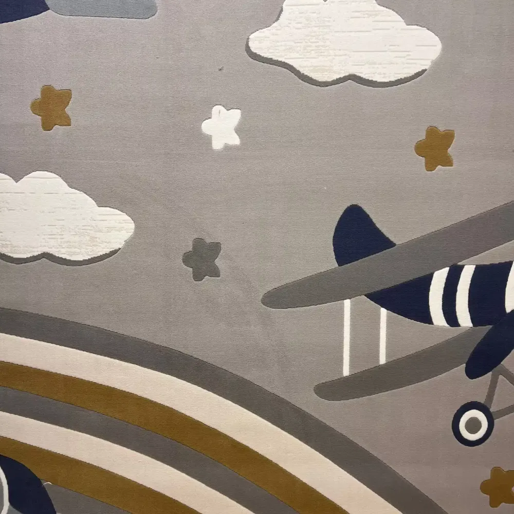 Turkish childrens rug Kids Plus 42365A Light gray size 80*150