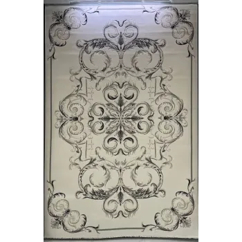 سجاد تركي لندن 41249A كريم اسود مقاس 400*500
