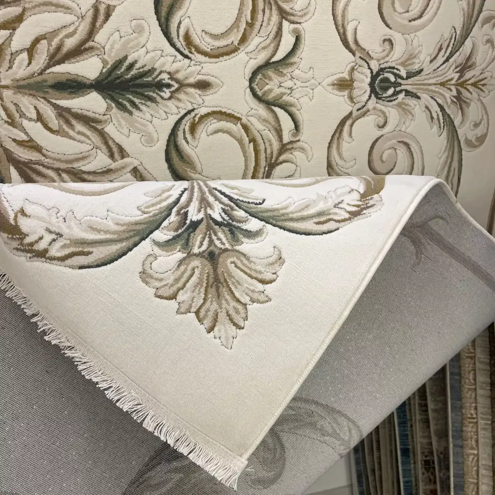 سجاد تركي لندن 41249A كريم اخضر مقاس 200*300