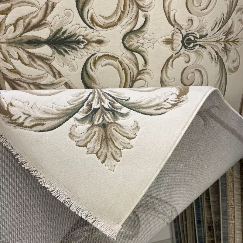 سجاد تركي لندن 41249A كريم اخضر مقاس 200*300