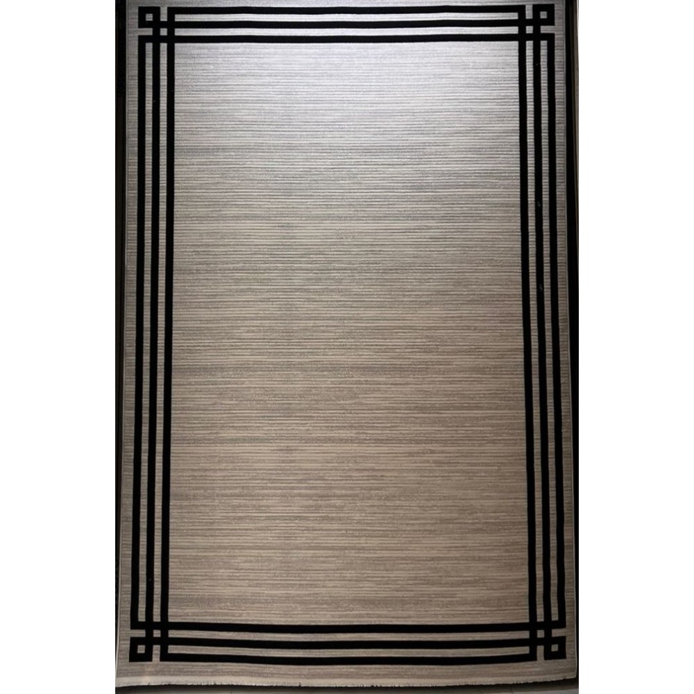 سجاد تركي مودرن فندقي لورين F414C كريم اسود مقاس 300*400