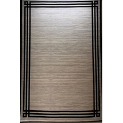 سجاد تركي مودرن فندقي لورين F414C كريم اسود مقاس 300*400