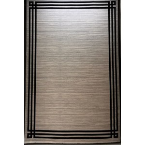 سجاد تركي مودرن فندقي لورين F414C كريم اسود مقاس 200*300