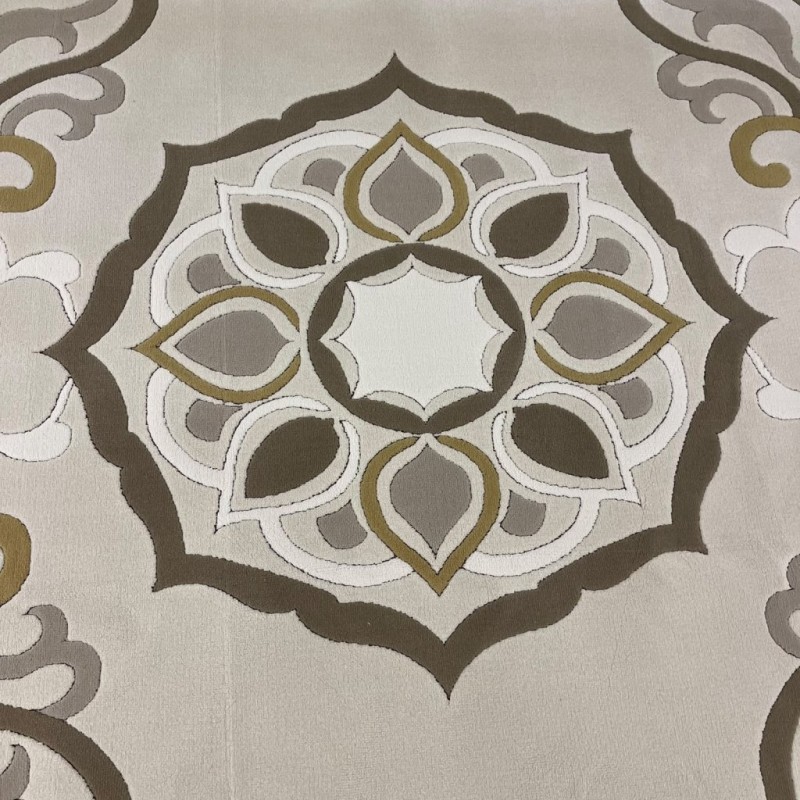 سجاد تركي لافندر N0598A بيج دائري مقاس 200*200