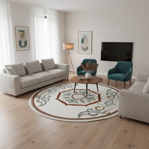 سجاد تركي لافندر N0598A تيرا دائري مقاس 200*200
