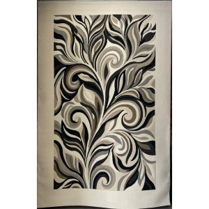 سجاد لوتس تركي AA191A اسود مقاس 200*300