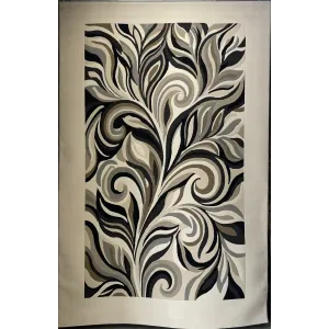 سجاد لوتس تركي AA191A اسود مقاس 80*150