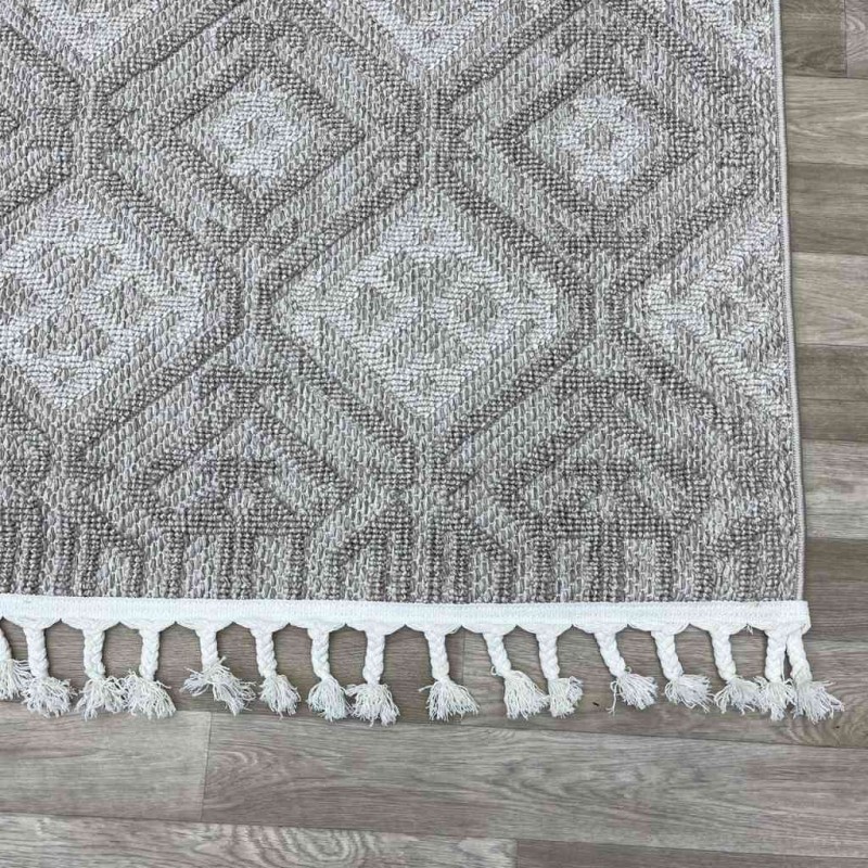 سجاد خيش لوفر تركي C583A بني بيج مقاس 150*220