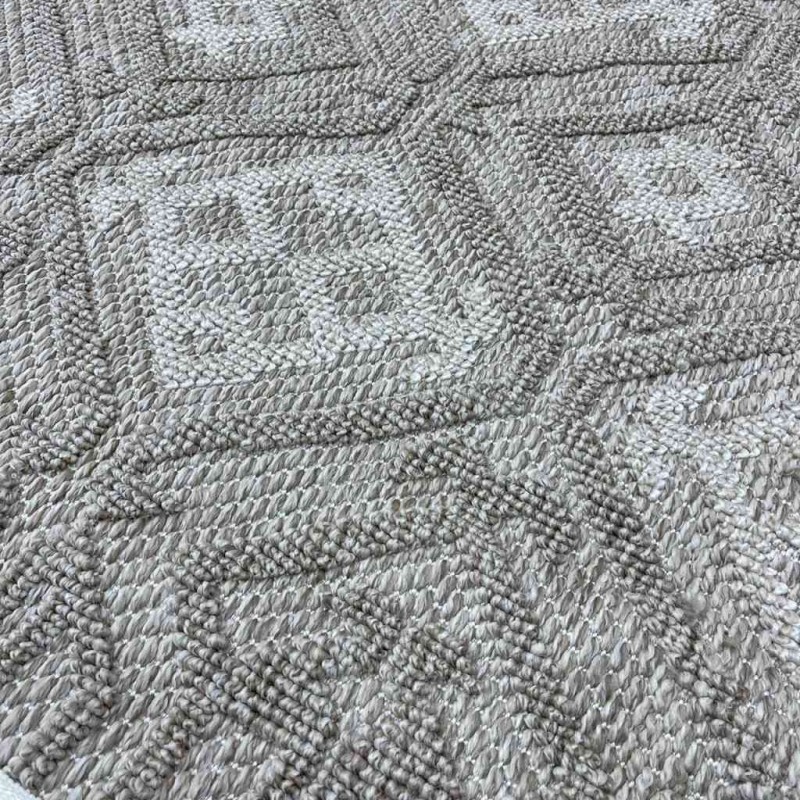 سجاد خيش لوفر تركي C583A بني بيج مقاس 150*220