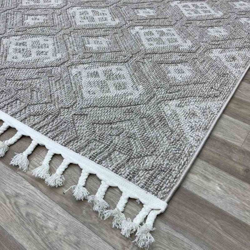 سجاد خيش لوفر تركي C583A بني بيج مقاس 150*220