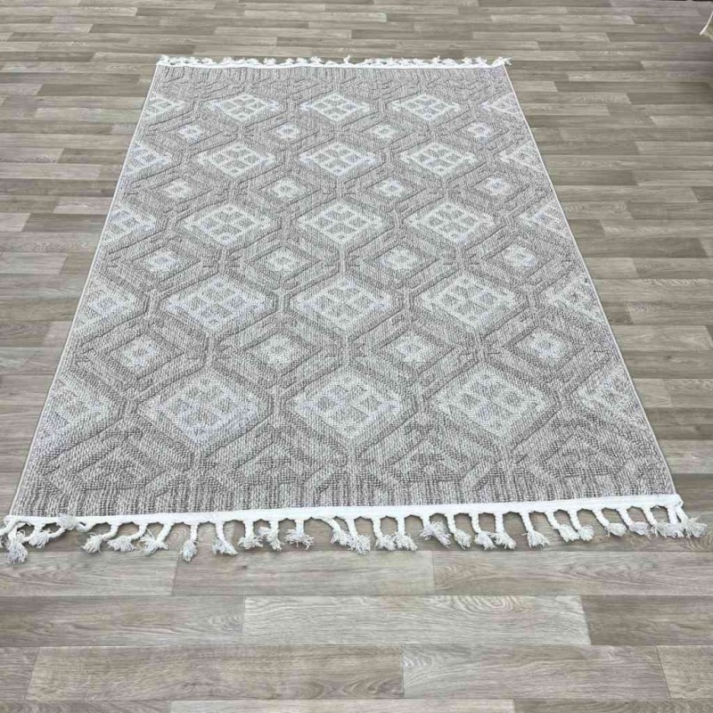 سجاد خيش لوفر تركي C583A بني بيج مقاس 150*220