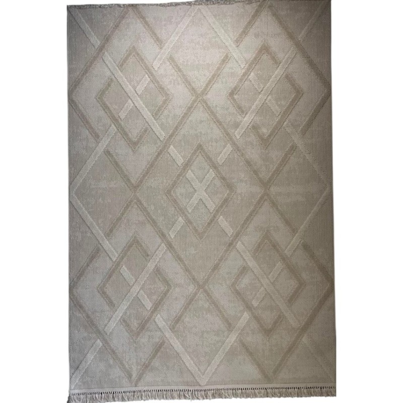 سجاد خيش لوفر تركي E091A بيج كريم مقاس 250*350