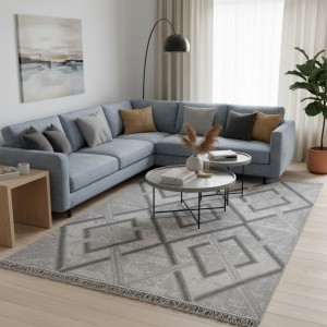 سجاد خيش لوفر تركي E091A كريم مقاس 300*400