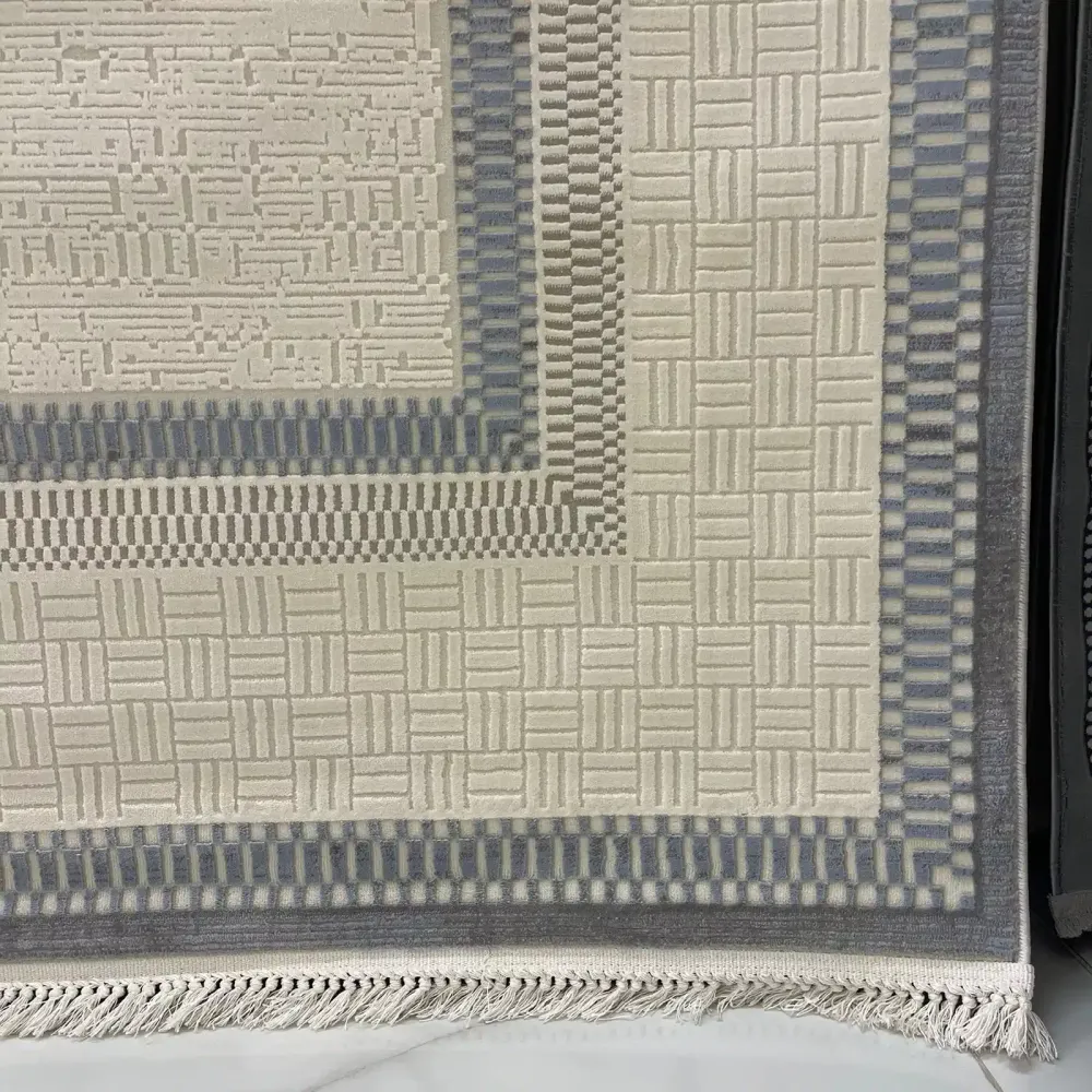 سجاد تركي مودرن مون 40986A سماوي مقاس 100*200