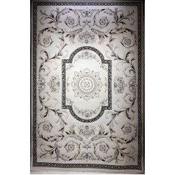 سجاد تركي موناليزا 41185A كريم اسود مقاس 150*220