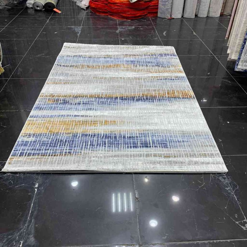 سجاد تركي نايس 8646 سماوي غامق ذهبي