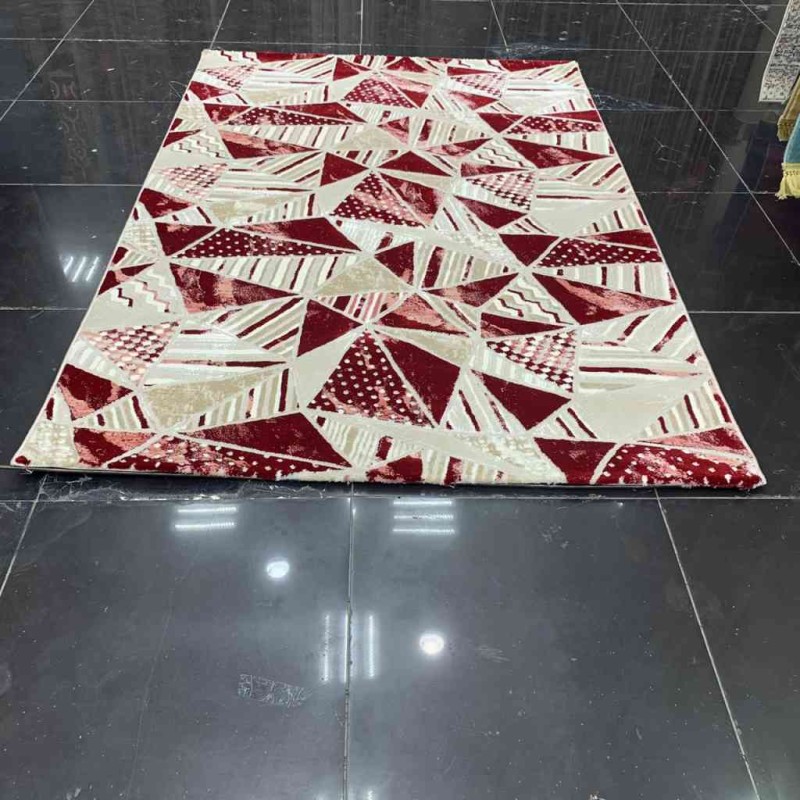 سجاد تركي هوم 8820 رصاصي غامق احمر غامق عنابي