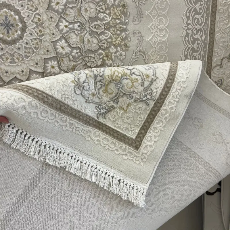 سجاد باناميرا تركي 35830A كريم ذهبي مقاس 50*80 - سجاد تركي كلاسيك