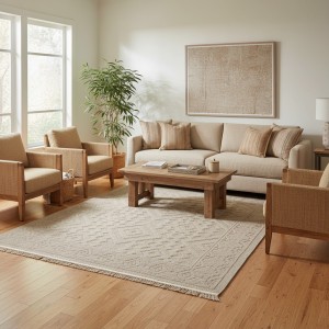 سجاد خيش بيكاسو تركي RE7507 بيج مقاس 120*170
