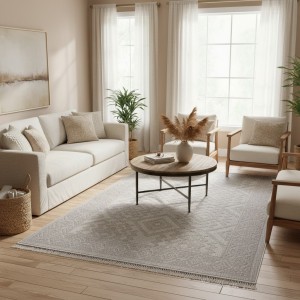 سجاد خيش بيكاسو تركي RE7507 رصاصي مقاس 120*170