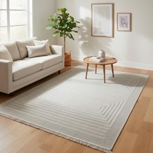 سجاد خيش بيكاسو تركي RE7510 ايفوري مقاس 120*170