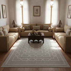 سجاد خيش بيكاسو تركي RE7511 ايفوري مقاس 80*150