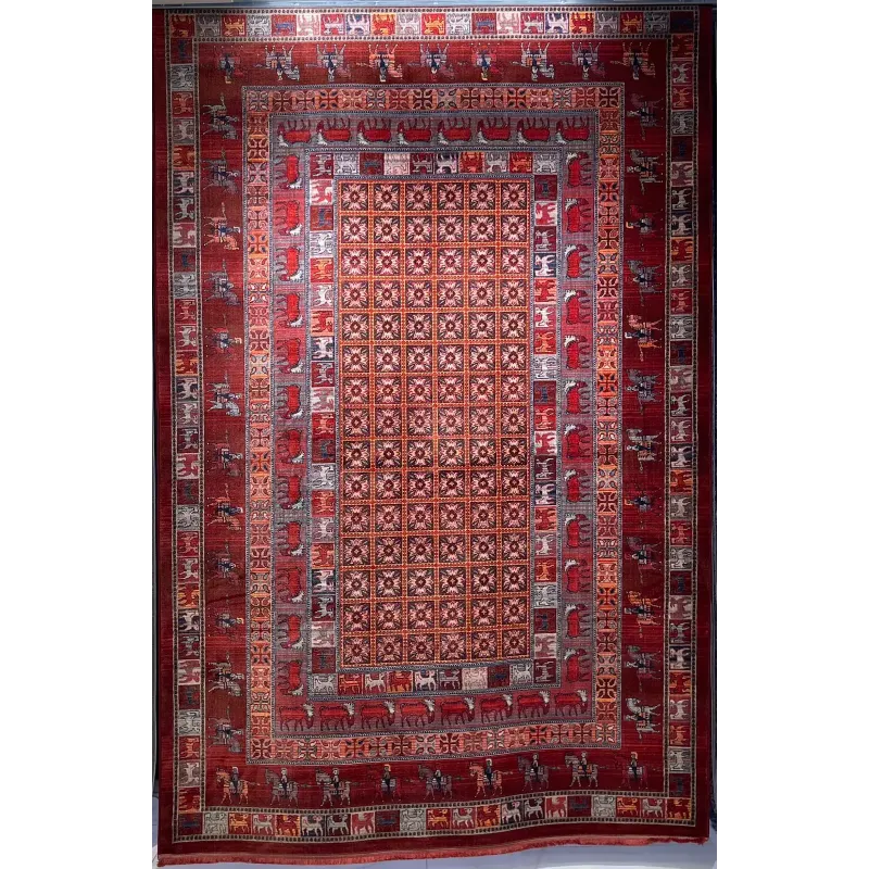 سجاد بلاتينيوم افغاني بخاري تركي H0171B احمر مقاس 400*500