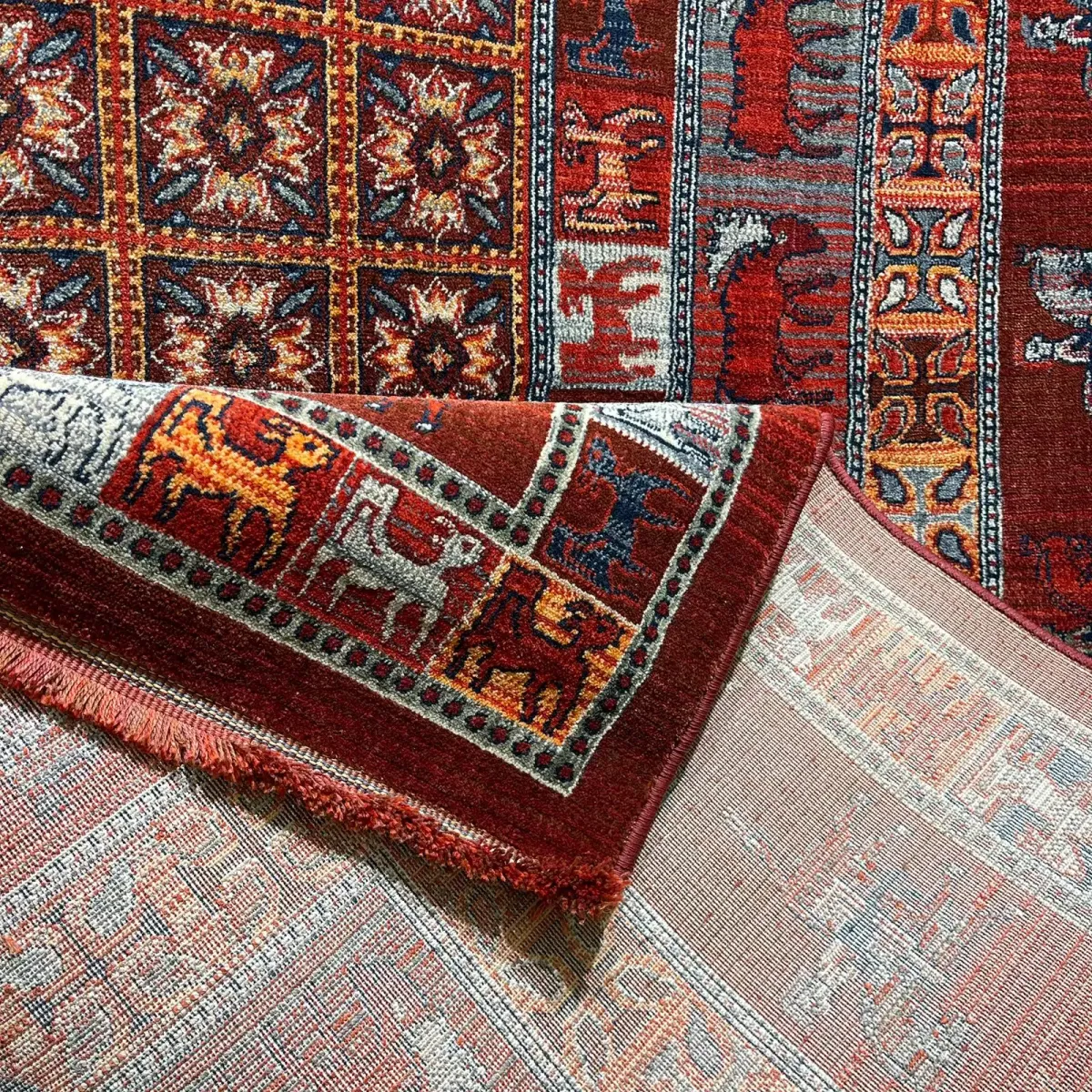 سجاد بلاتينيوم افغاني بخاري تركي H0171B احمر مقاس 400*500