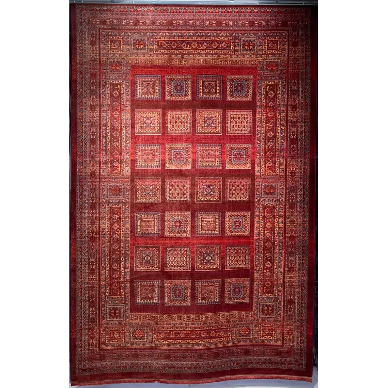 سجاد بلاتينيوم افغاني بخاري تركي H0181B احمر مقاس 80*150