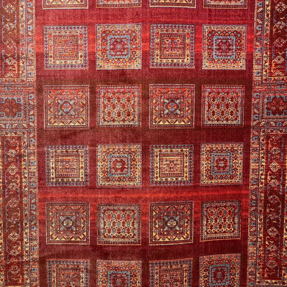 سجاد بلاتينيوم افغاني بخاري تركي H0181B احمر مقاس 80*150 - سجاد بخارى