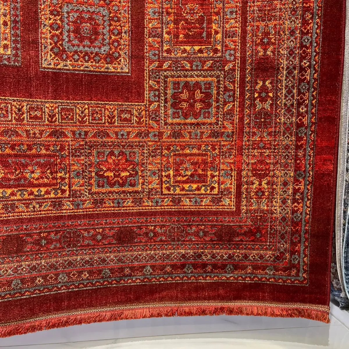 سجاد بلاتينيوم افغاني بخاري تركي H0181B احمر مقاس 80*150 - سجاد بخارى