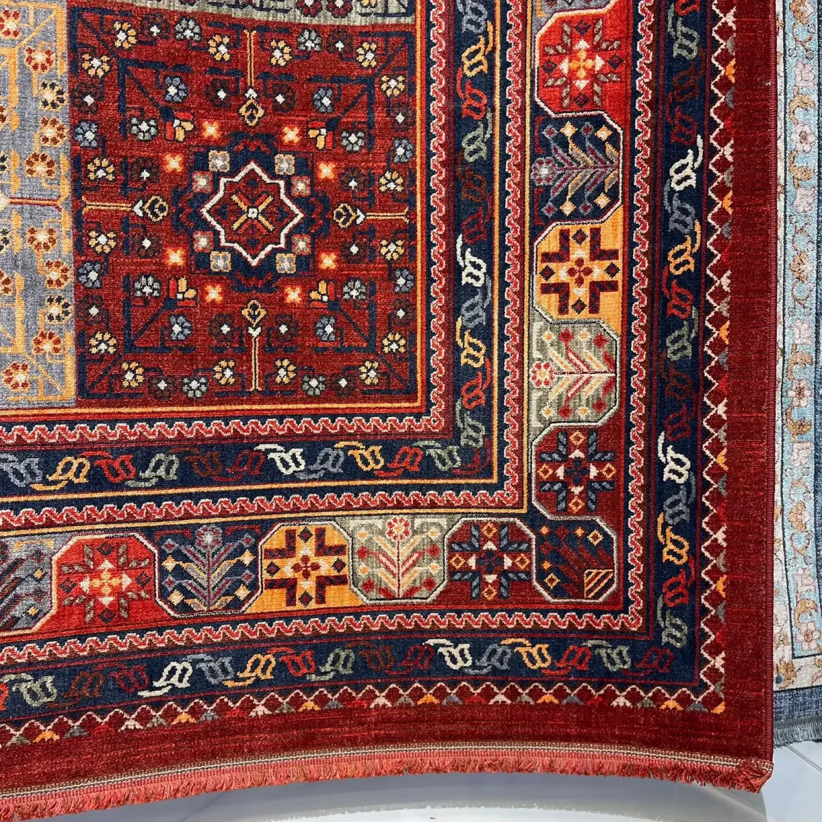 سجاد بلاتينيوم افغاني بخاري تركي OL406C احمر مقاس 80*150 - سجاد بخارى
